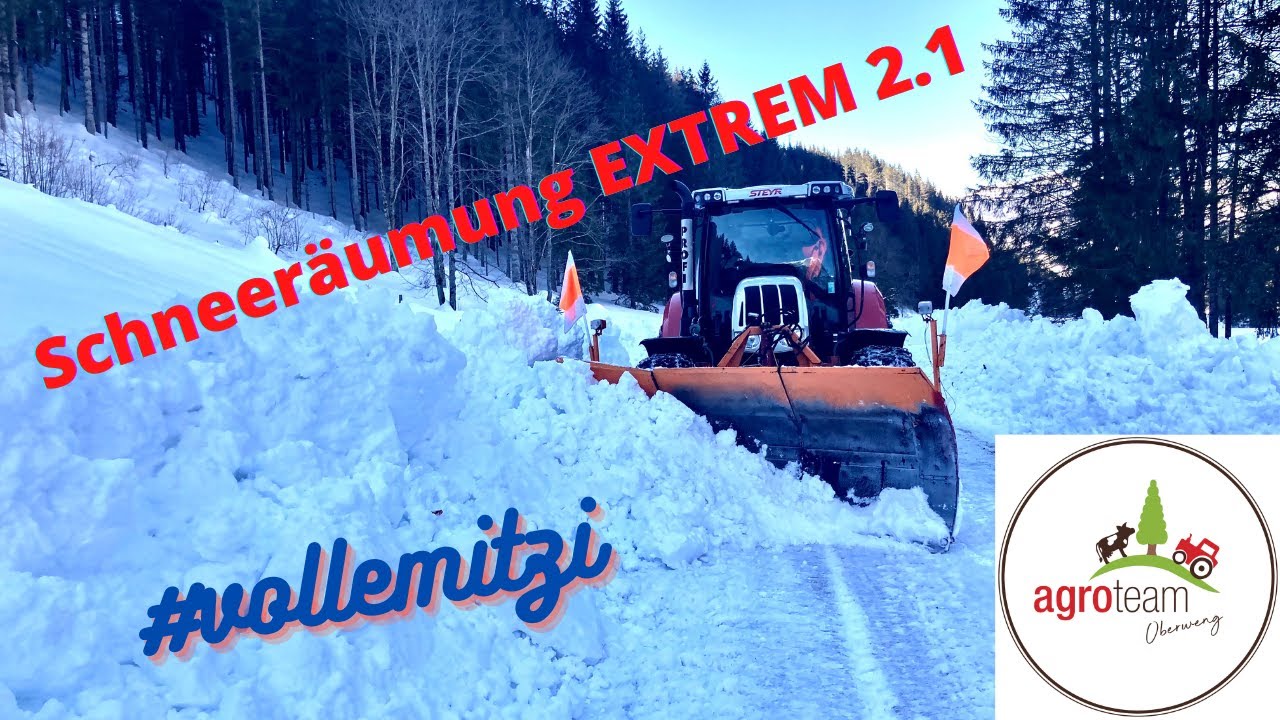 ❄️Schneeräumen Extrem 2.1❄️ massive Schneemassen! #steyr #cvt #snow #mountains
