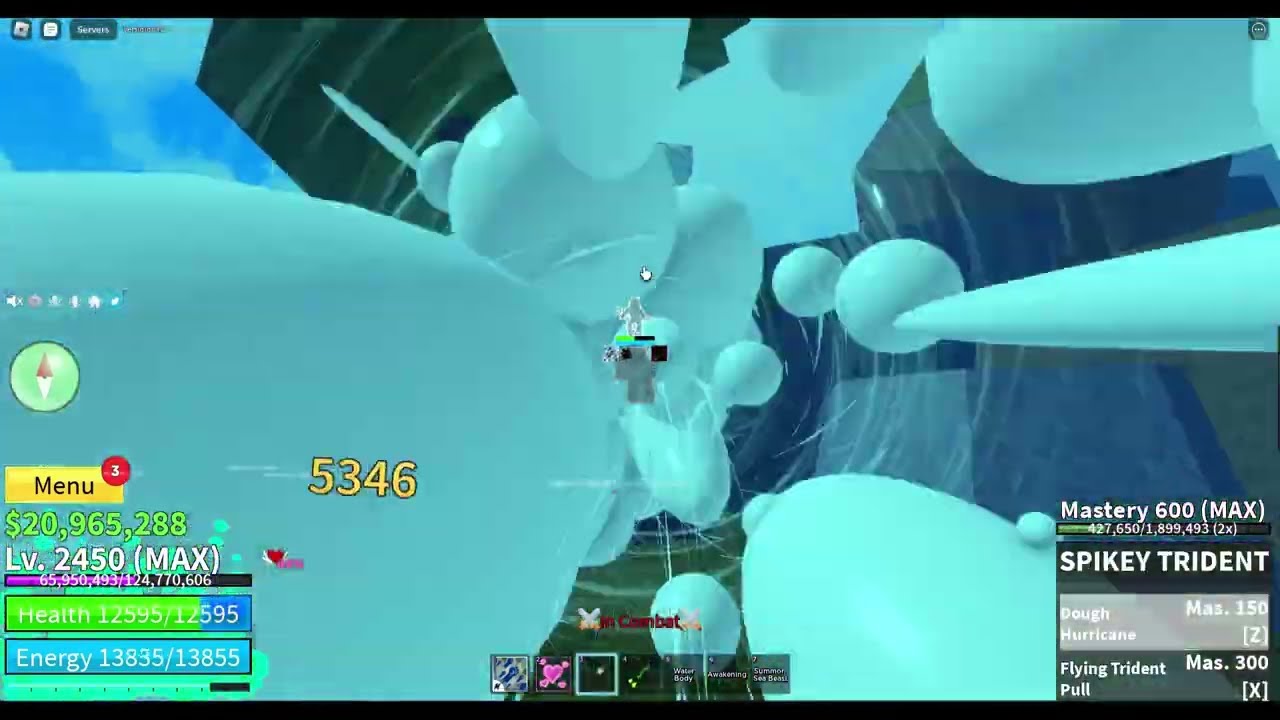 『LOVE REWORK + FISH V4 VS 3 PLAYER BOUNTY HUNTER』| BLOX FRUITS