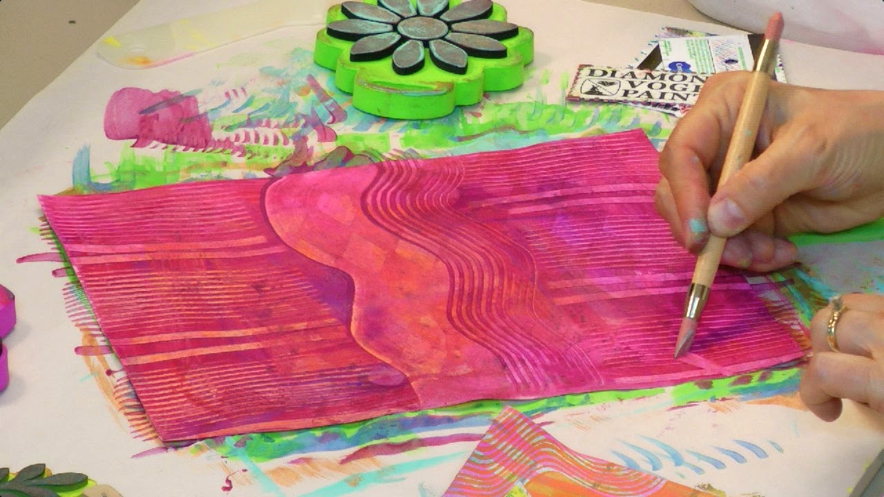 Paste Paper Is Fabulous Lets Get Started - HowToGetCreative.com with Barb Owen