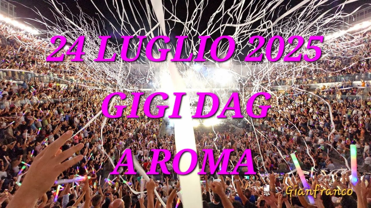 GIGI D'AGOSTINO - MOMENTI INDIMENTICABILI AL CONCERTO DI ROMA 24 LUGLIO 2025. COMPLEANNO POST OFFICE