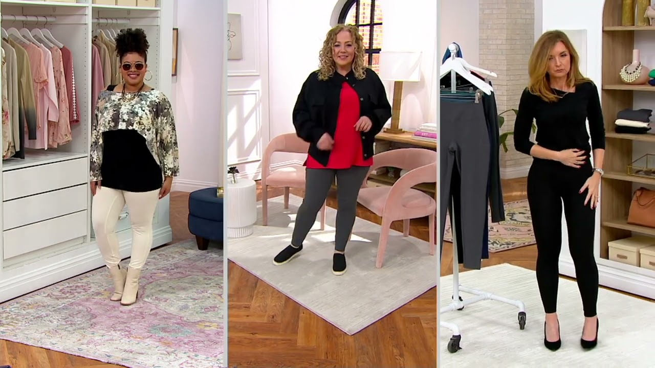 Women with Control Tummy Control SMOOTH & SLEEK Leggings on QVC