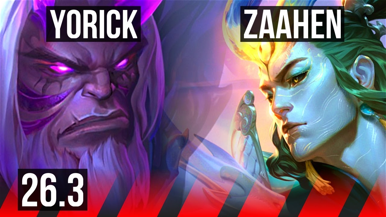 YORICK vs ZAAHEN (TOP) | Good KDA: 7/1/7 | KR Master | 26.3