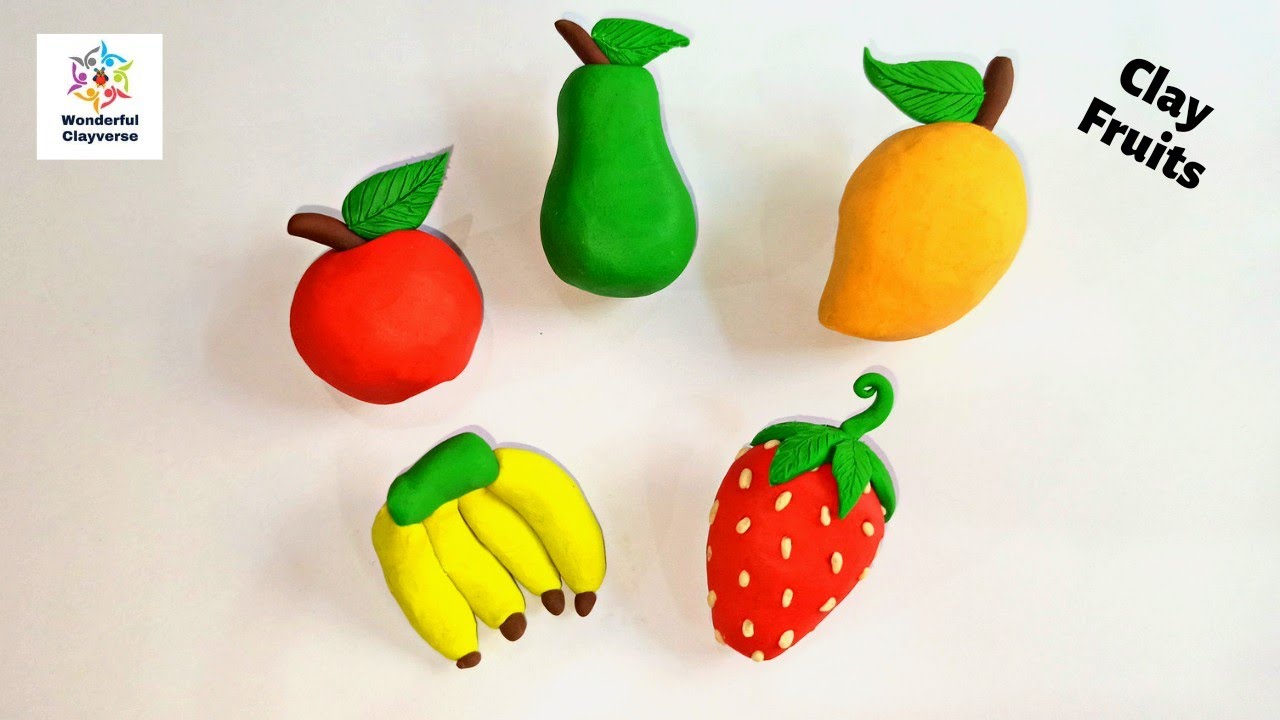 How to make fruits with clay 🤩| Polymer clay fruits | how to make miniature fruits with clay #fruit