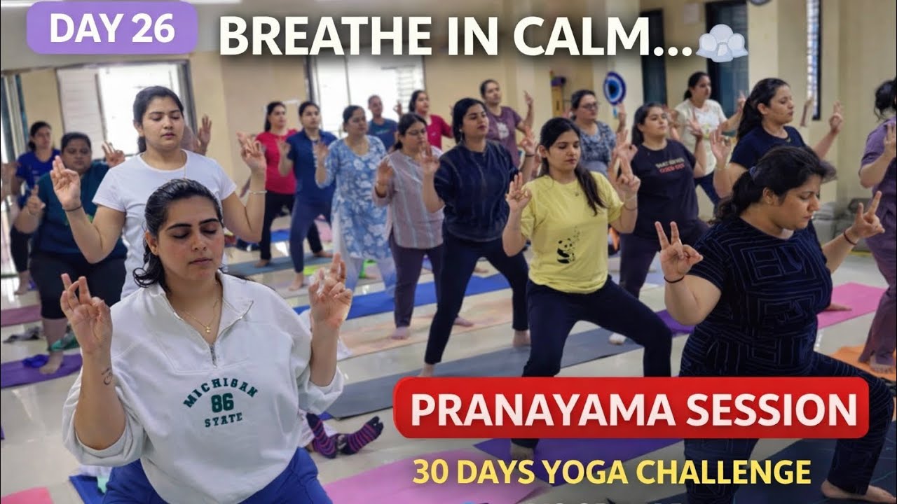 Day 26 – Pranayama Session | 30 Days Yoga Challenge | YOGDWAR#yogaroutine #youtuber 