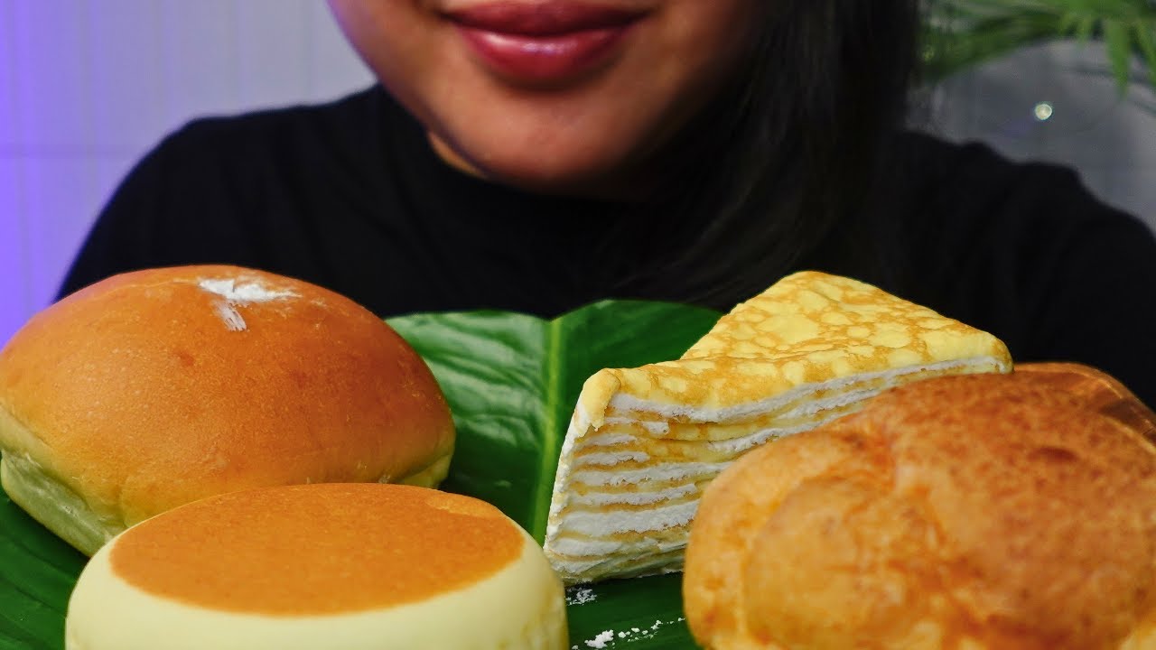 ASMR | SWEET CREAM PASTRIES | Eating sounds No talking