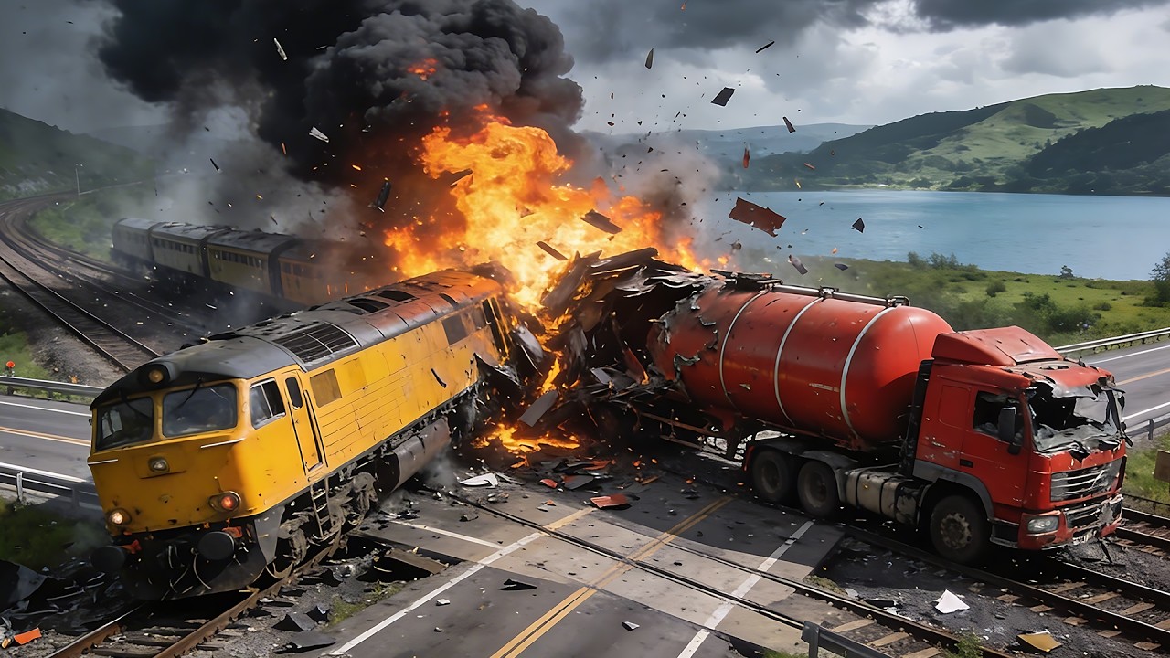 Most Brutal Trains Crashes in BeamNG Drive #1