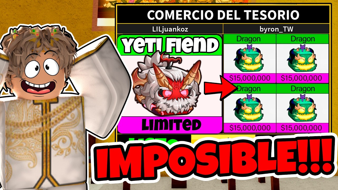 TRADEANDO LA NUEVA FIEND YETI DE BLOX FRUITS POR 24 HORAS!