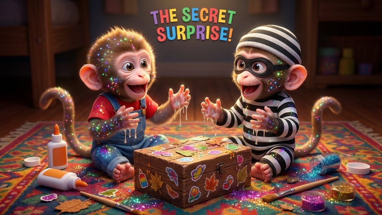 Funny Monkey Cartoon: The Magical Friendship Box Surprise for Officer Maki! 🐒🎁✨
