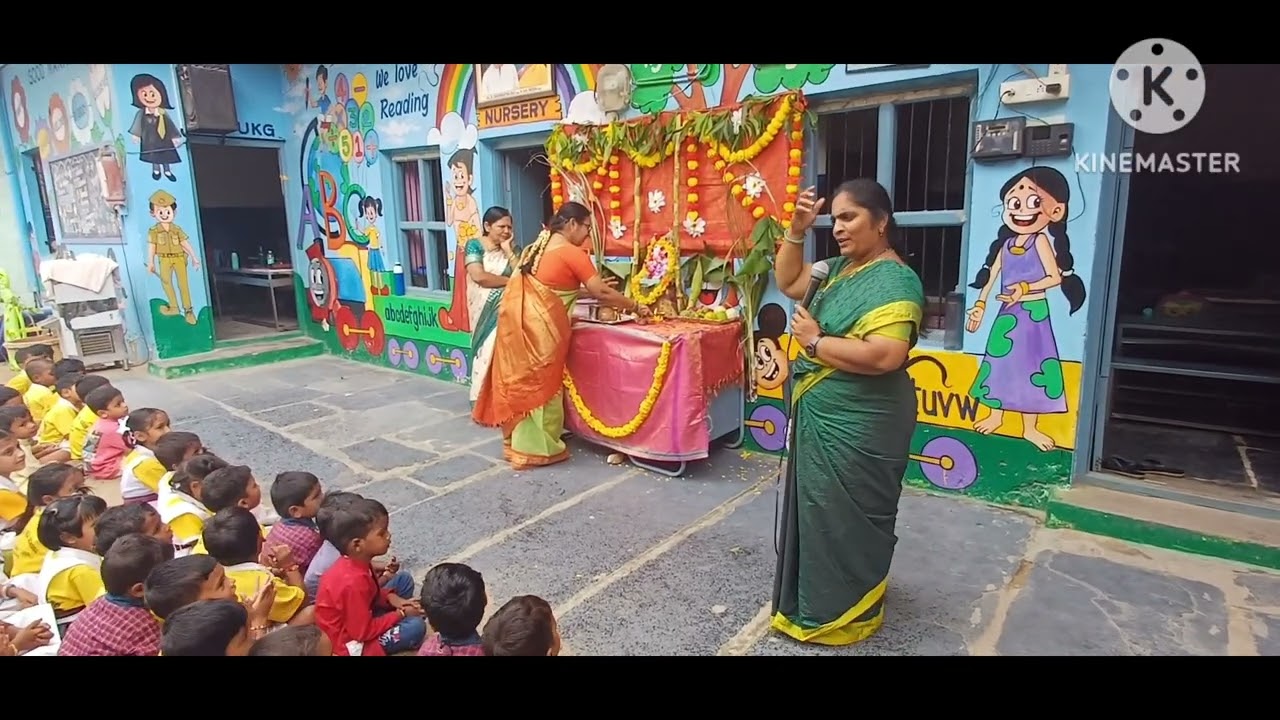 Vinayaka chavithi celebrations in Minerva school