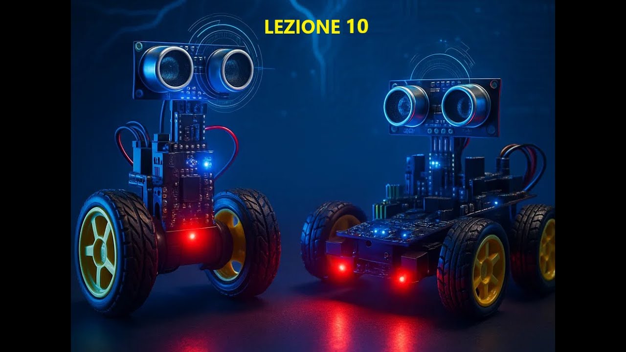 10 Costruiamo Robot su ruote con anima AI. Ancora una Robot Car: Line Following con QTR-RC.