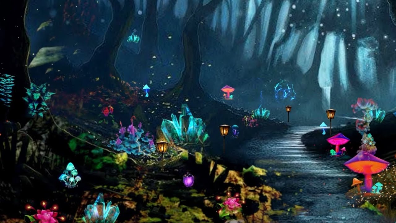 Enchanted Forest - Music & Ambience - Mystical Night Forest - Cozy Forest Ambience, Magical Forest