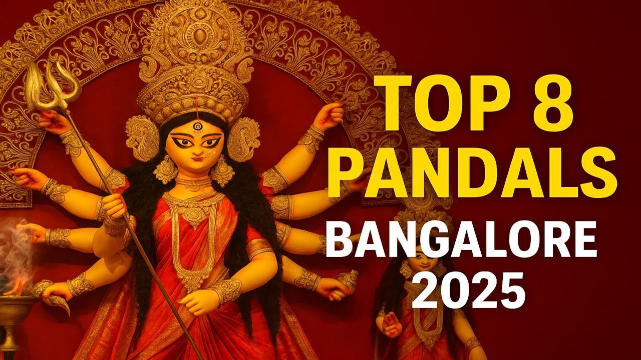 🪔 Top 8 Durga Puja Pandals in Bangalore 2025 🌸 | Bhog, Pandal Hopping & Full Guide 🎉
