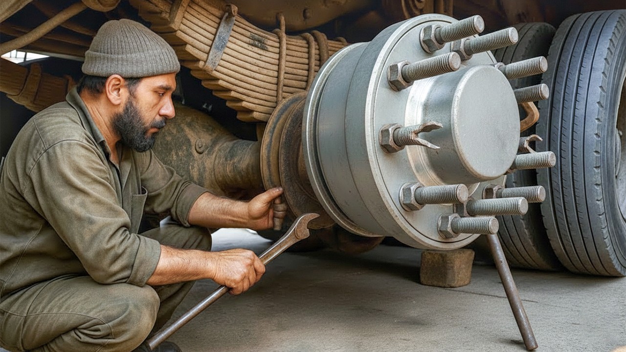 Mazda Truck Accident in Pakistan | Rear Wheel Hub & Bolts Destroyed | Roadside Repair Process