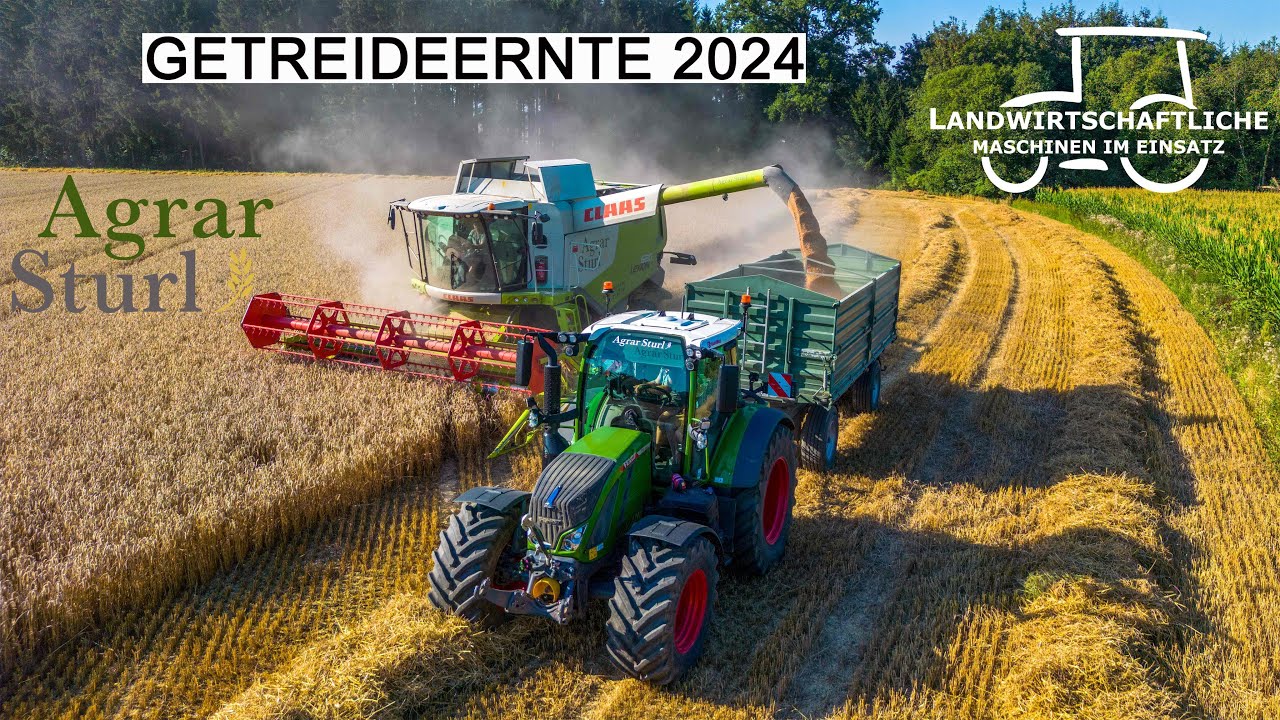 Weizenernte mit dem Claas Lexion | M&auml;hdrescher | Getreideernte | wheat harvest | Agrar Sturl | 4K