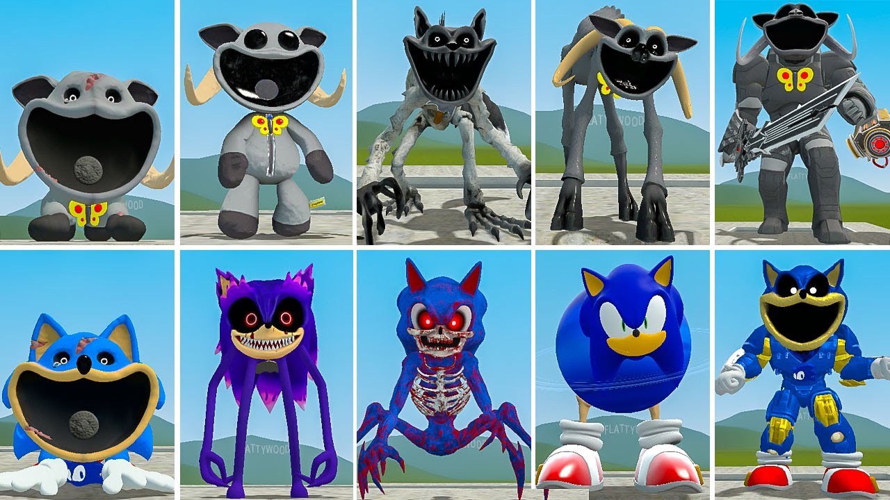 ALL NEW SONIC MECHATITAN FAMILY VS ALL POPPY PLAYTIME CHATER 3 SHEEP FAMILY ? in Garrysmod!,...