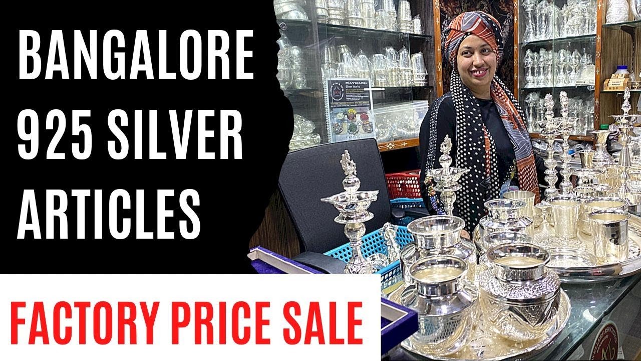 Chickpet wholesale 92.5% pure silver pooja items/Factory price/Courier/Bangalore silver collection