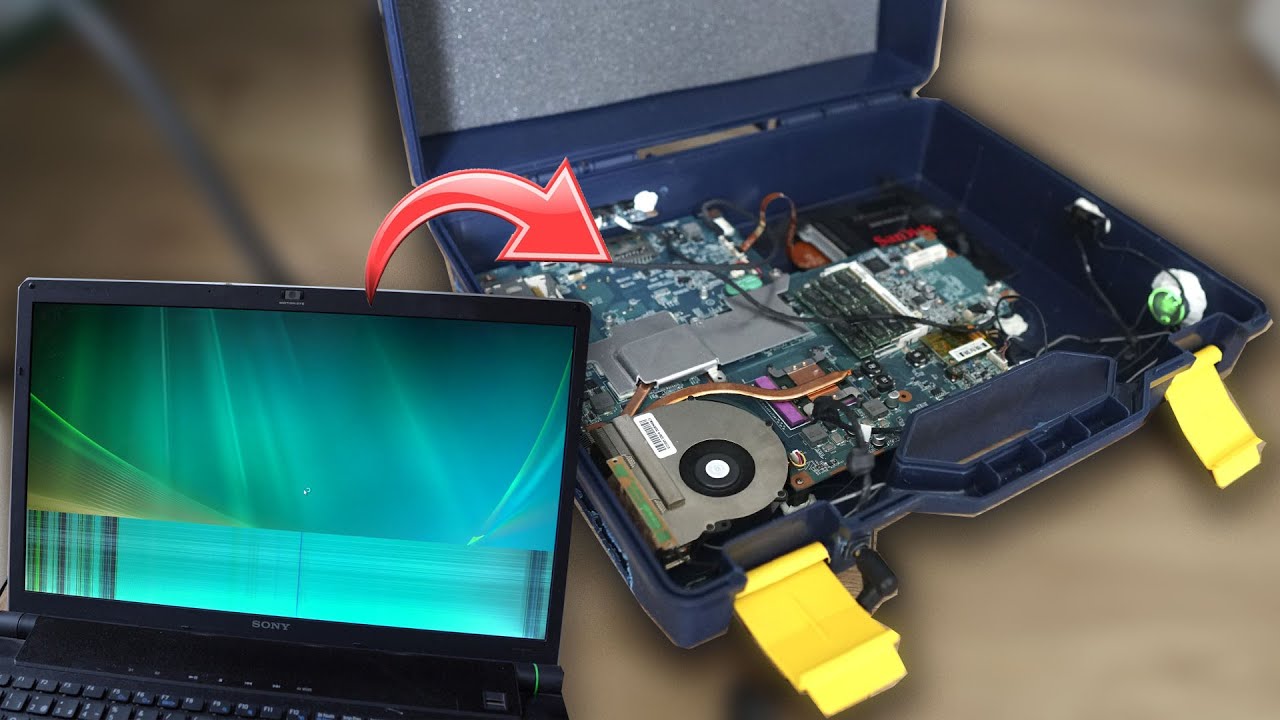 Convertir un PORTÁTIL ROTO en un PC dentro de una CAJA de HERRAMIENTAS