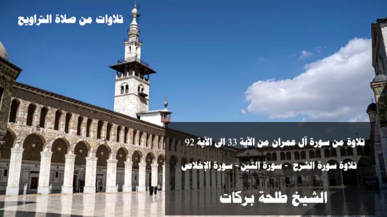 تلاوات من صلاة التراويح (١٤) الشيخ طلحة بركات