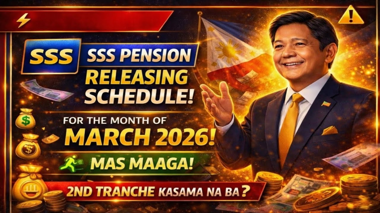 ✅️SSS PENSION RELEASING SCHEDULE! FOR THE MONTH OF MARCH 2026! MAS MAAGA! 2ND TRANCHE KASAMA NA BA?