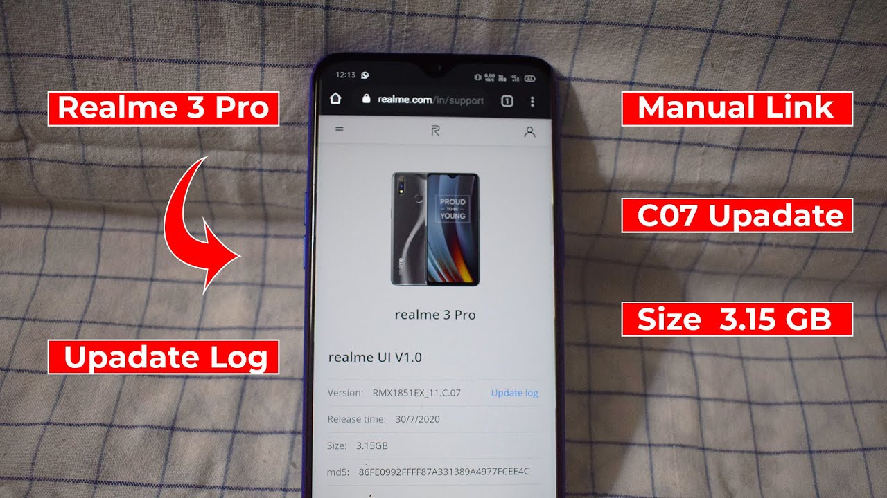Realme 3 Pro C07 Manual Update Link | How To Update ? | Backup Data | BhushanDroid