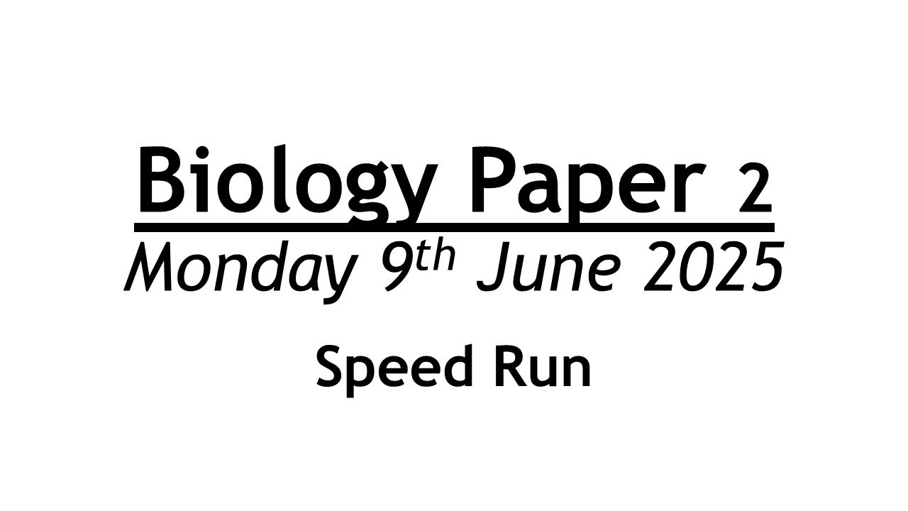 Edexcel GCSE Combined Science Biology Paper 2 - Speed Run
