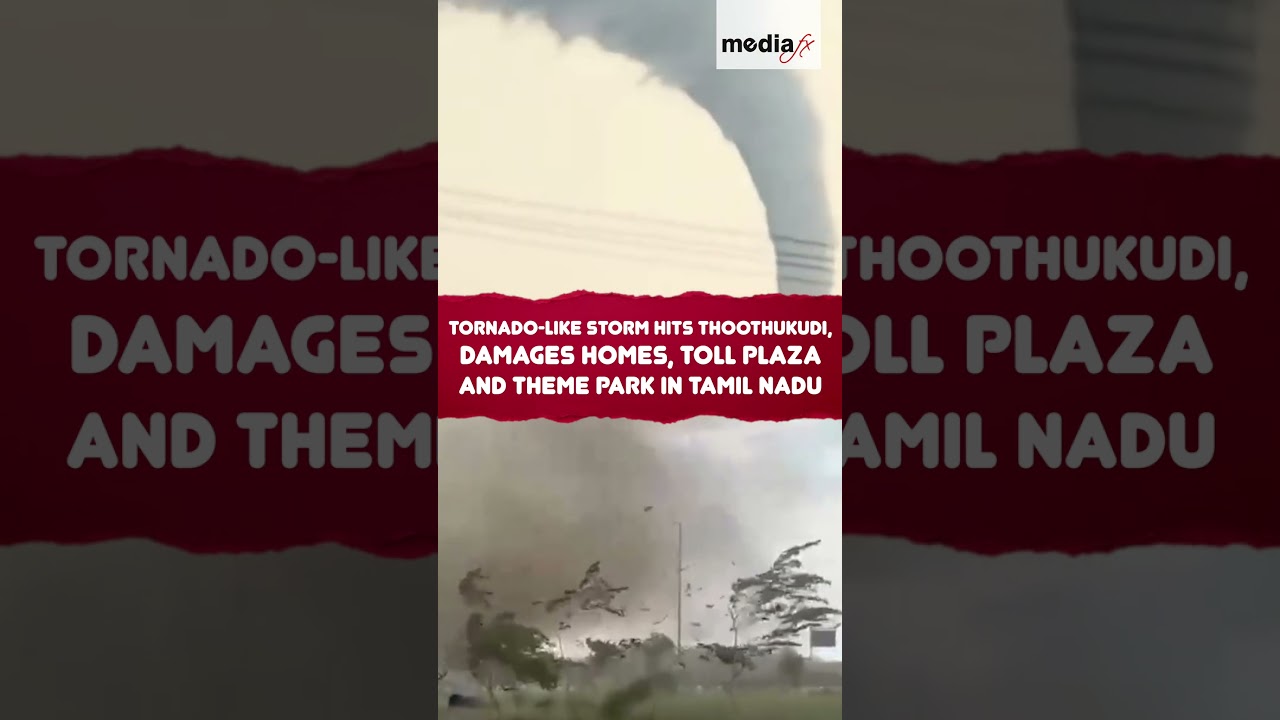 Rare Tornado-Like Phenomenon Hits Thoothukudi 🌪️ Landspout Causes Damage | @MediaFxOfficial