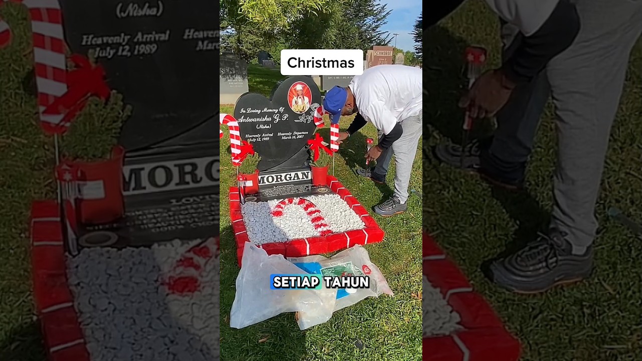 Bapak ini Mendekorasi Makam Putrinya Setiap Natal 🥲