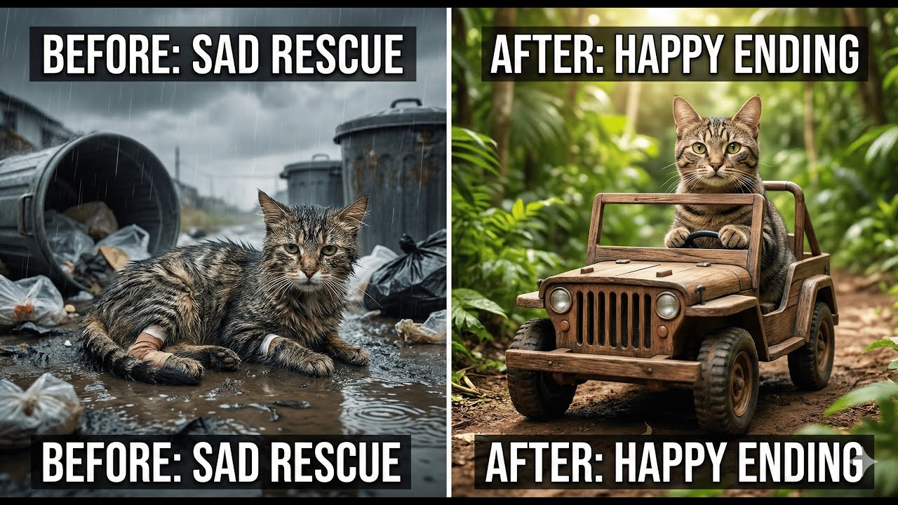 Monkey Saves Dying Cat ❤️ Then She Built Her Own House! 🏠 (Emotional Story)
