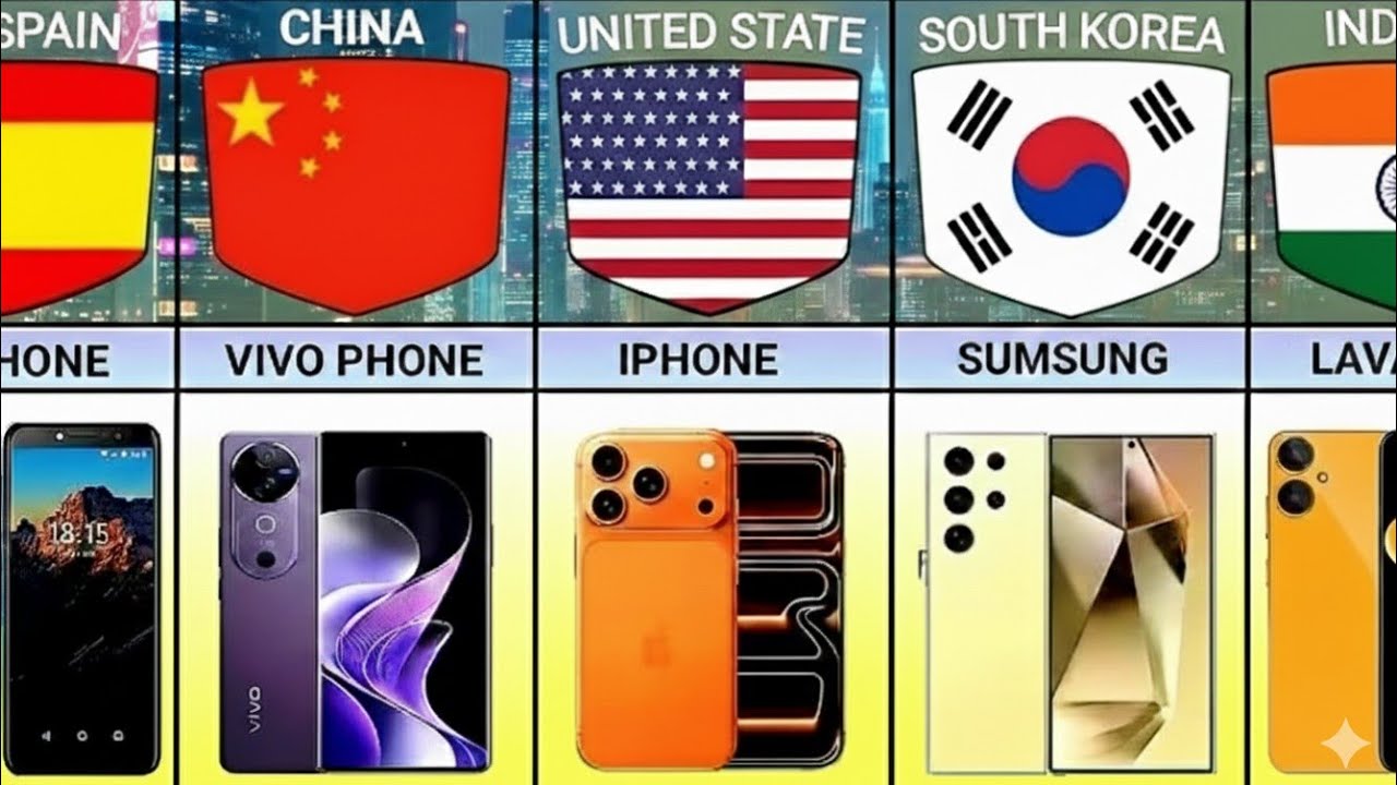 Mobile phone brands from different countries 