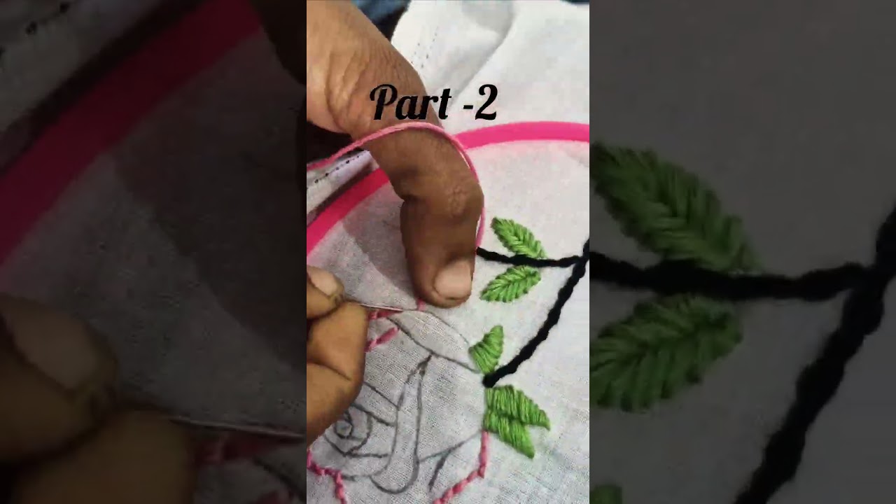 Hand Embroidery Rose Flower 🌹 | Easy Rose Stitch for Beginners | Voice Over