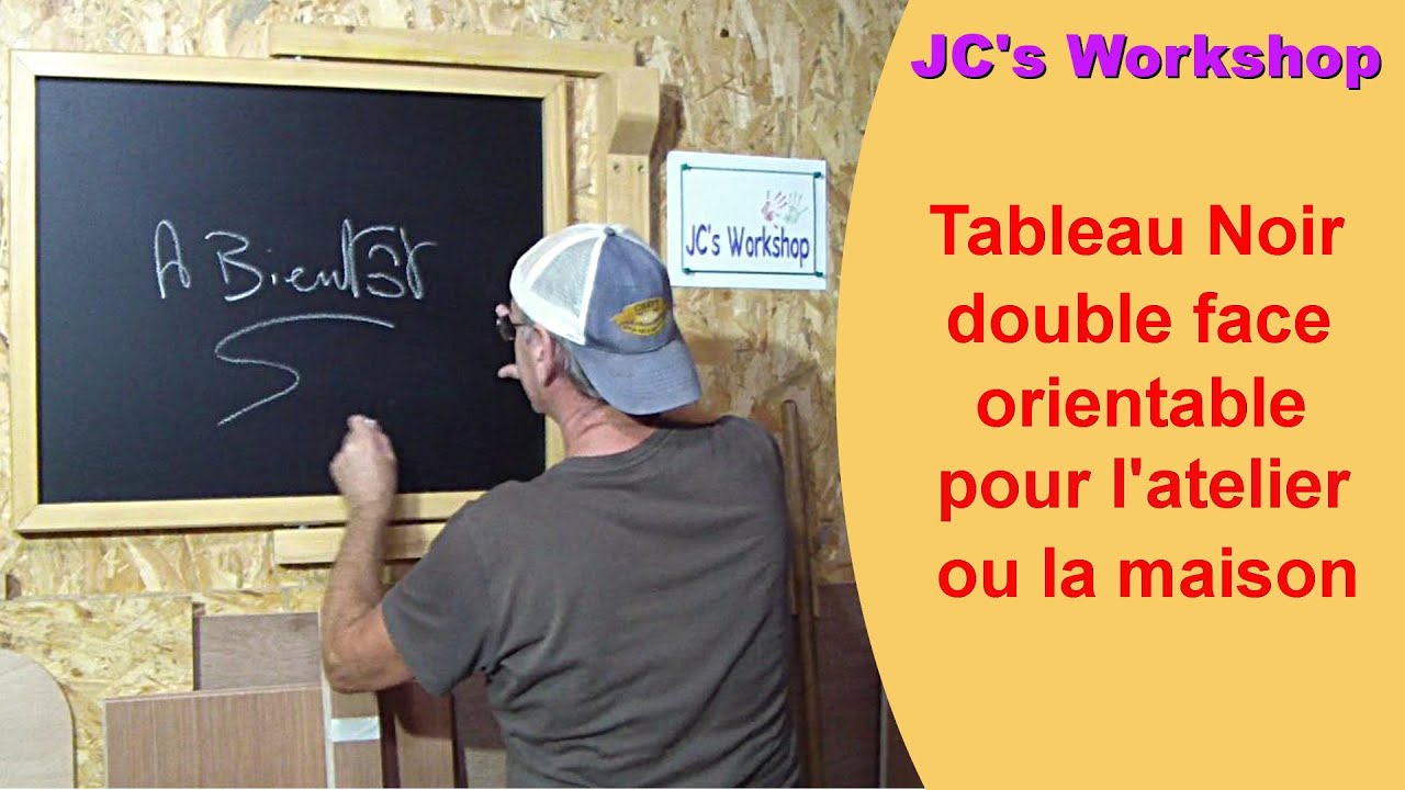 Comment faire un tableau noir mural double face - Travail du bois - #35