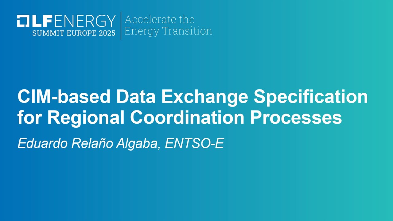 CIM-based Data Exchange Specification for Regional Coordination Processes - Eduardo Relaño Algaba
