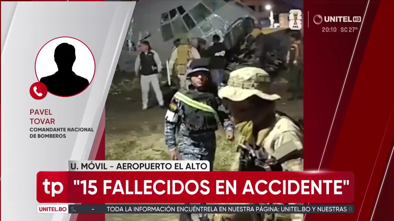 Bomberos reporta al menos 15 fallecidos por el accidente aéreo en El Alto