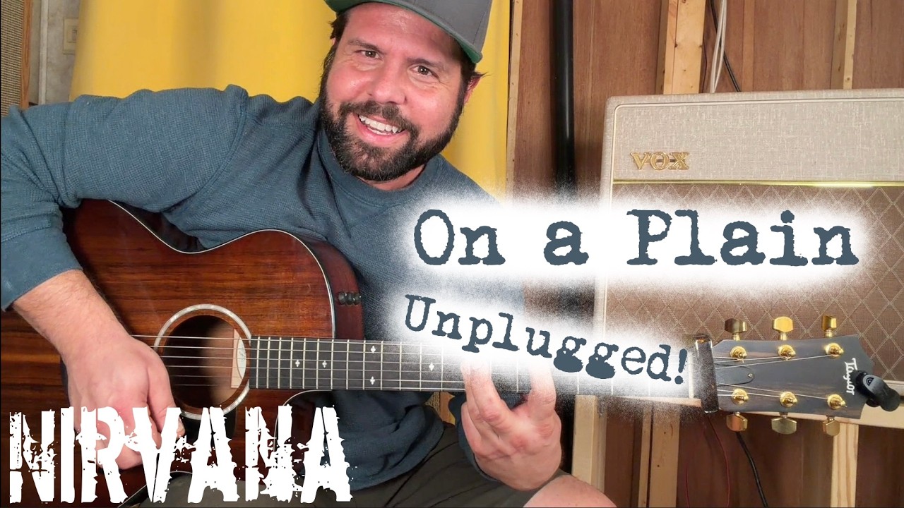 Урок игры на акустической гитаре Nirvana UNPLUGGED On A Plain!