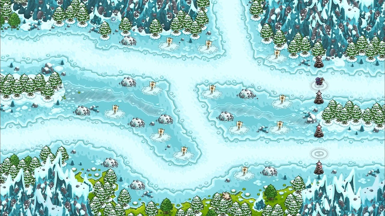 [Kingdom Rush Vengeance] 킹덤러쉬 벤전스 기본영웅, 타워로 얼음을 깨고 불가능 난이도
