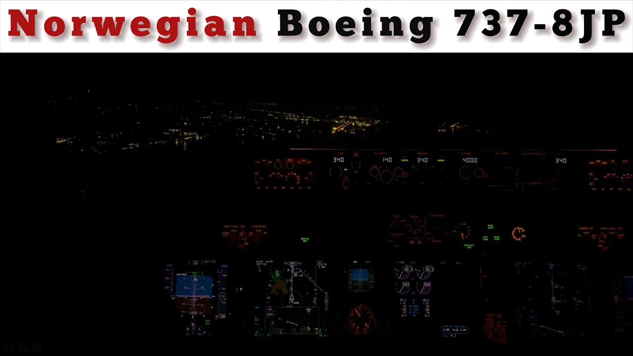 | Norwegian 737 Cockpit | ENGM - LGKR | One Lovely Crew And One Lovely Destination | Flightdeck |