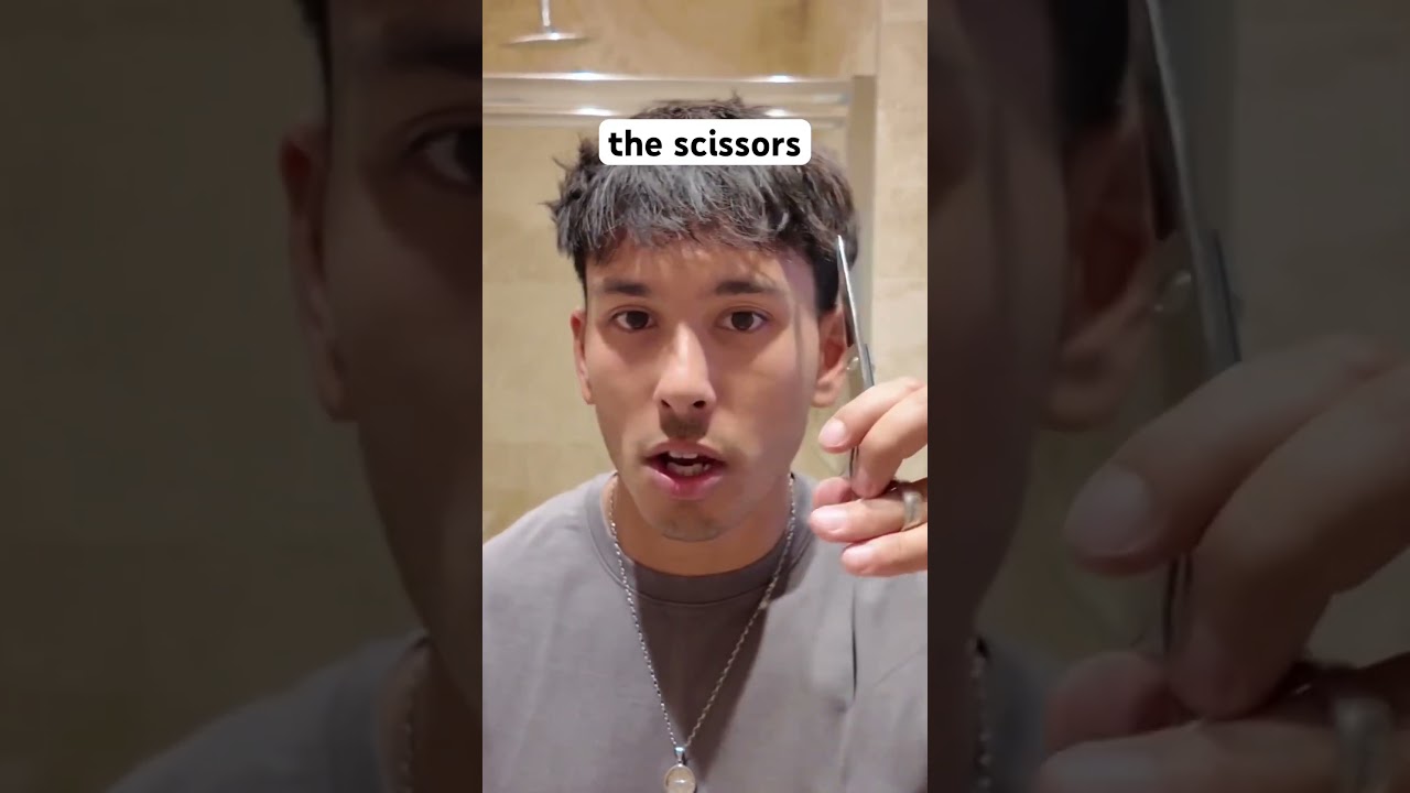 Teaching you how to use the scissors & comb #diyhaircut #haircuttutorial #haircutathome t