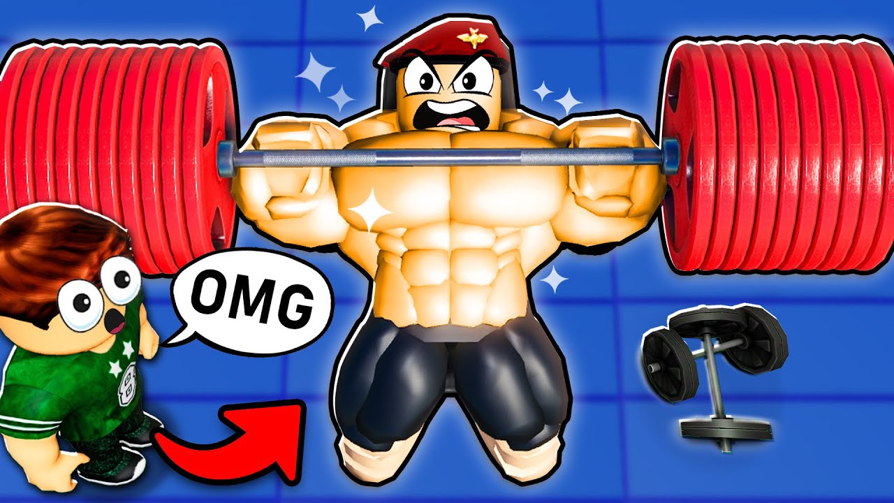 Ik werd de STERKSTE Speler in Gym League... (roblox)