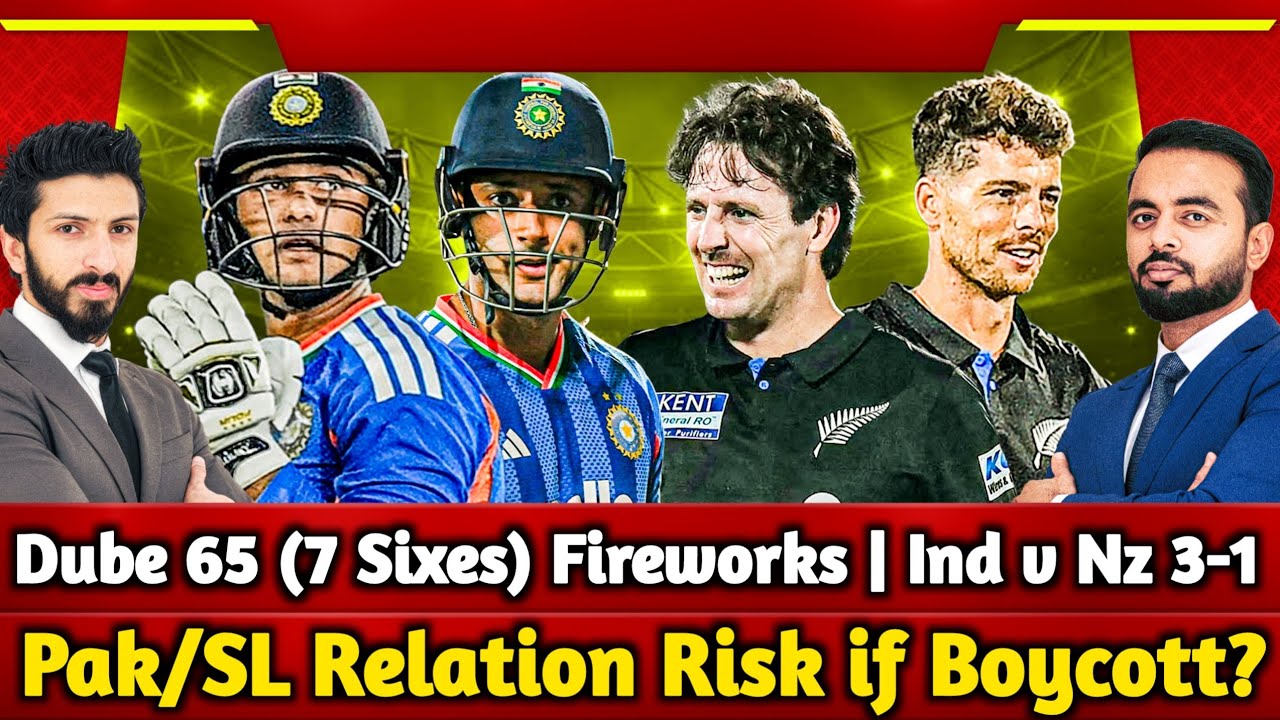 Dube 65 (7 Sixes) new Entry after Ishan & Abhishek | Ind v Nz 3-1 | Pak/SL Relation Risk if Boycott?