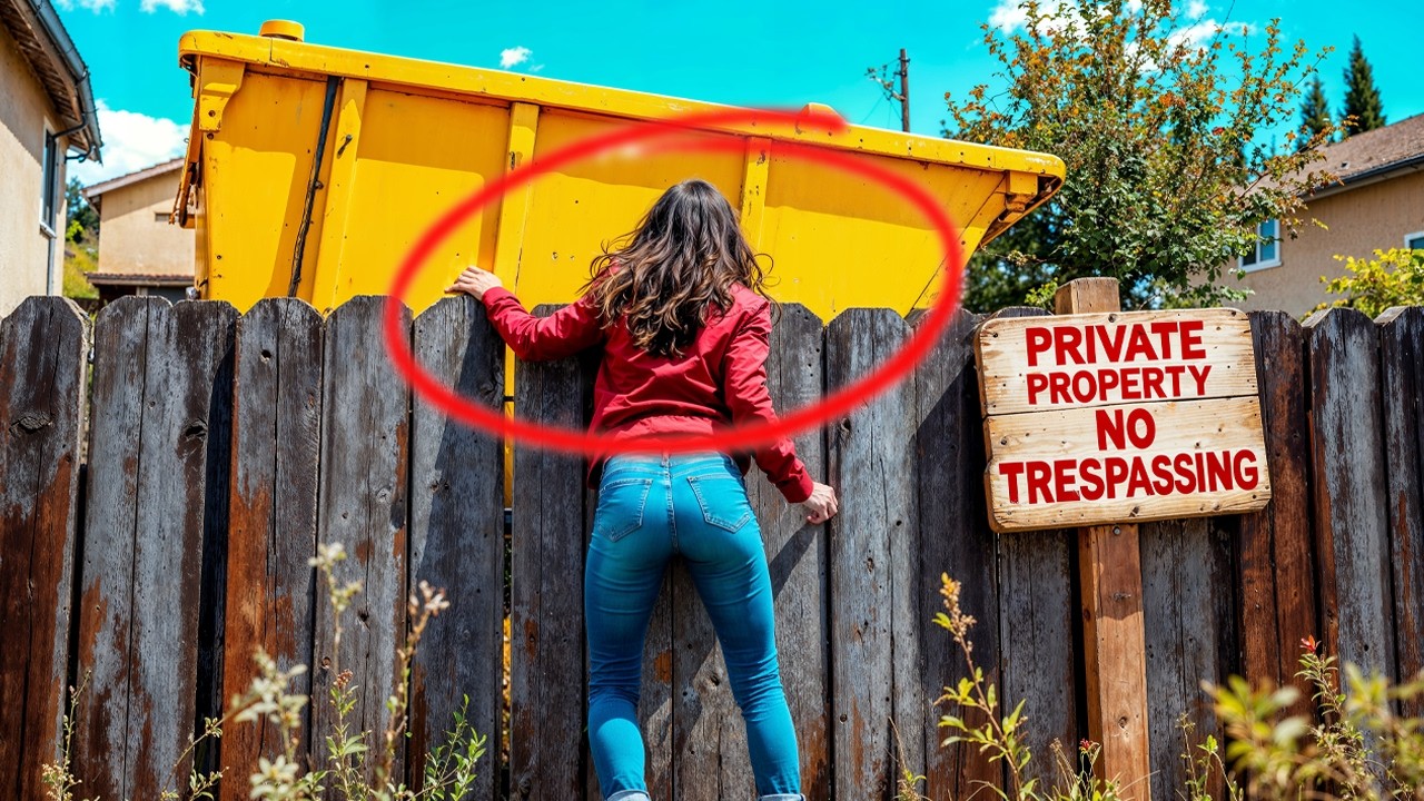 Karen Trespasses On My Property To STEAL My Dumpster! Calls COPS When I Want It Back!