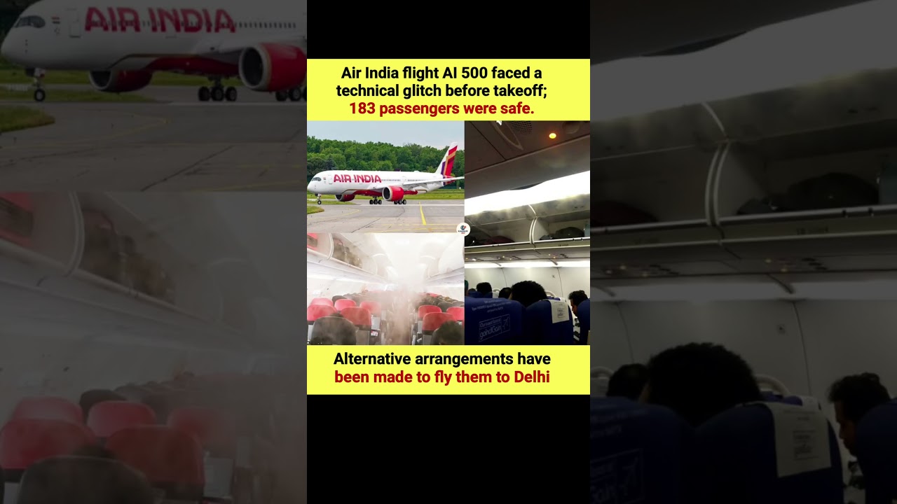 Air India Flight AL 500 Delayed by Glitch, All 183 Safe ✈️✅ #AirIndia #TravelUpdate