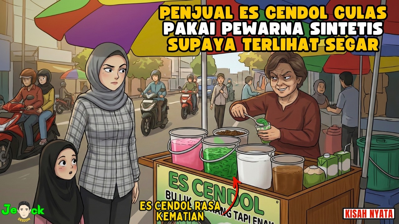 PENJUAL ES CENDOL  RASA KEMATIAN PAKAI PEWARNA SINTETIS SUPAYA TERLIHAT SEGAR || ANIMASI AZAB
