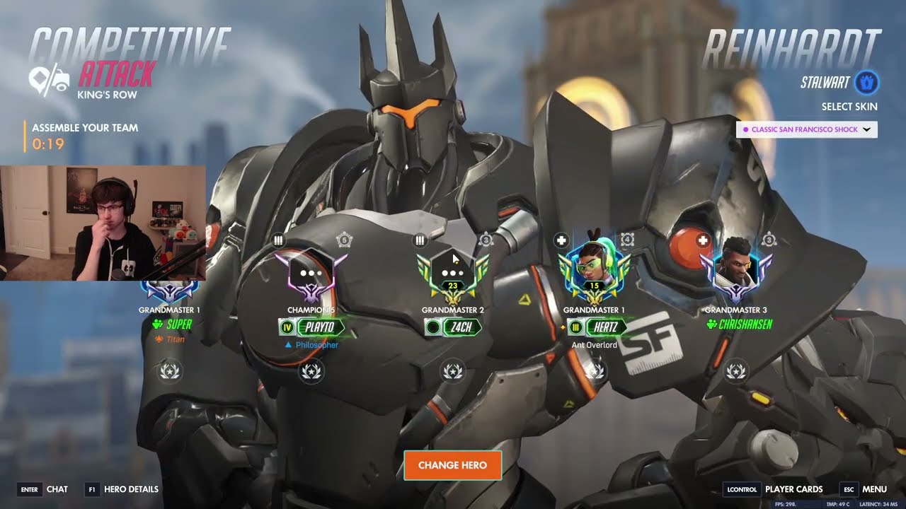 22K DMG! WHAT TOP 500 TANK PLAYER LOOKS LIKE - SUPER! REINHARDT GAMEPLAY OVERWATCH 2