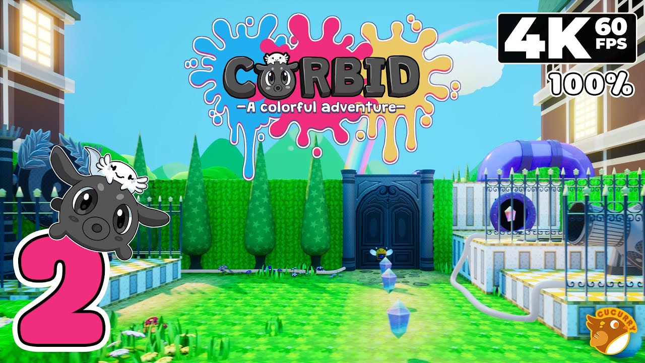 Corbid! A Colorful Adventure (PC) - 4K60 Walkthrough (100%) Part 2 - Level 1-2