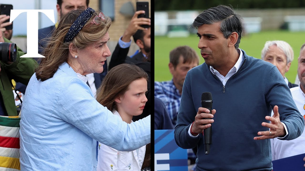 Rishi Sunak is heckled whilst campaigning in Melksham