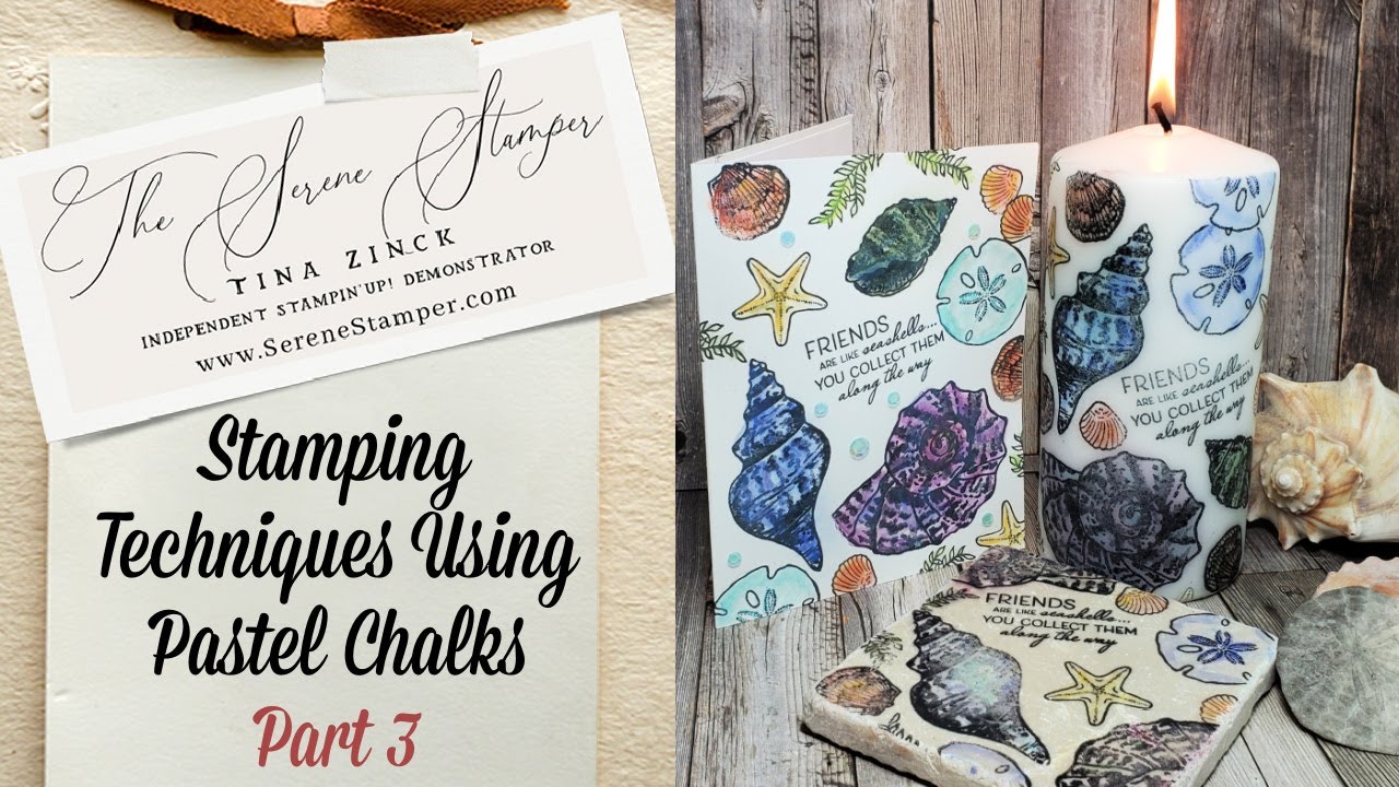 Stamping Techniques Using Pastel Chalks - Part 3 | Candles & Tile Coasters!