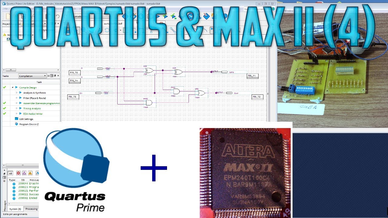 Quartus Prime Lite & CPLD MAX II. Creación de esquemáticos (2)