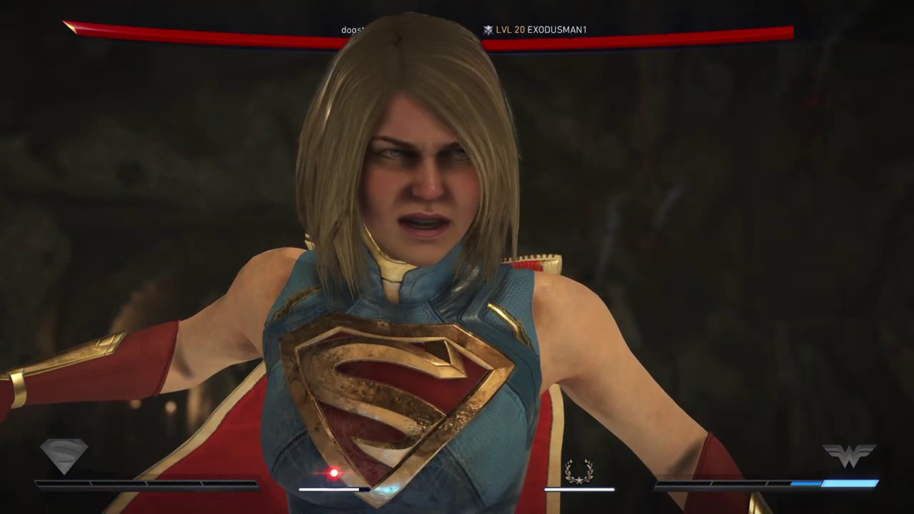 INJUSTICE 2: WONDER WOMAN ( GAL GADOTS MOVIE COSTUME ) VS SUPER GIRL ONLINE BATTLE WIN