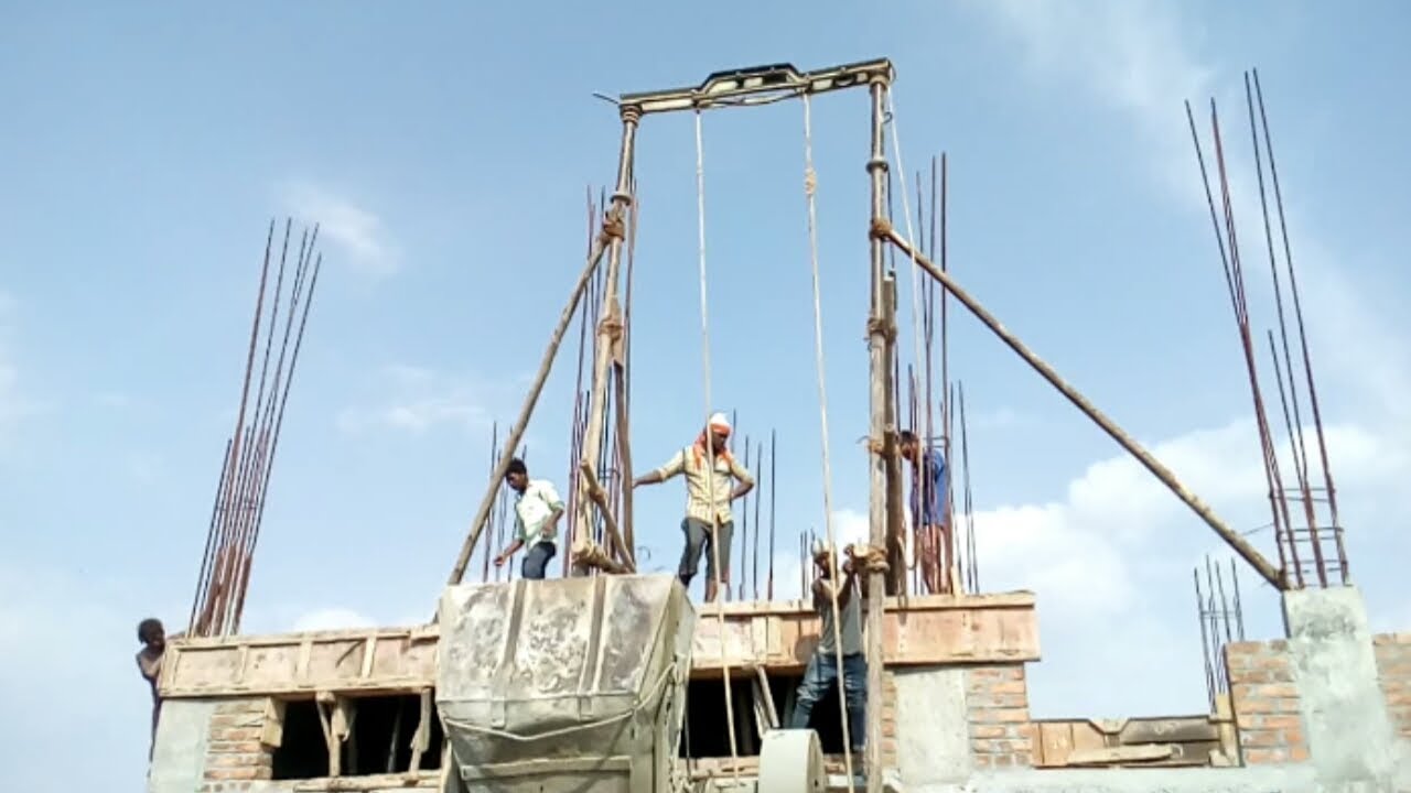 Slab Concrete Lift machine Fitting Process || Construction