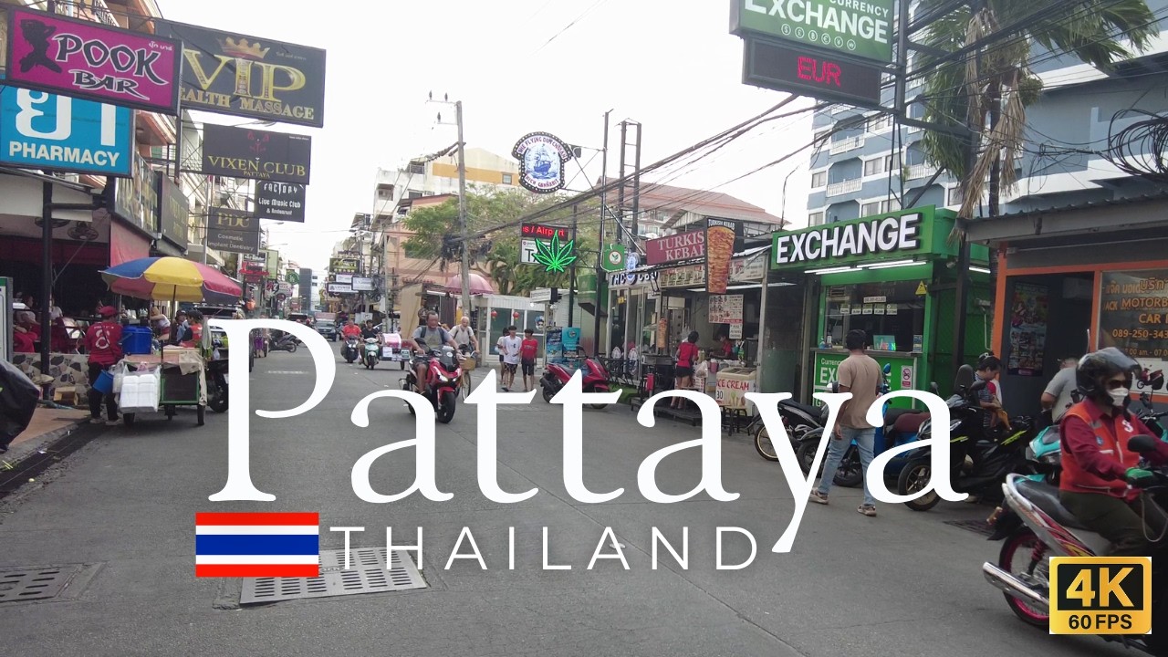 Soi Buakhao & Walking Street 4K Walking Tour | Vibrant Afternoon & Street Views